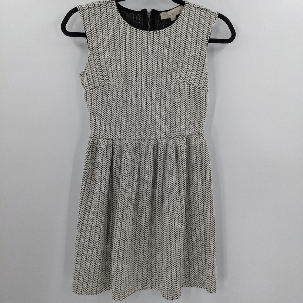 LOFT Sleeveless Fit and Flare Dress